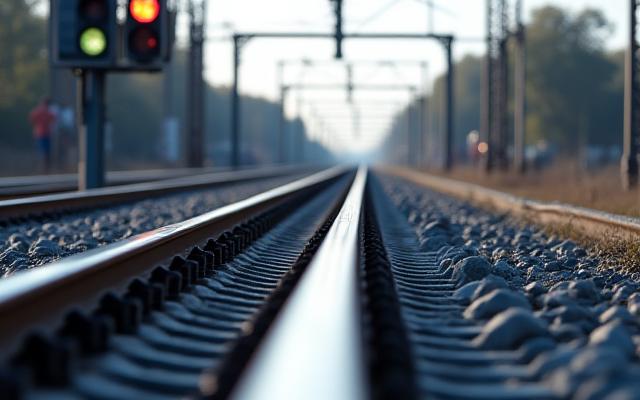 最先端の信号システムと整備されたレール
